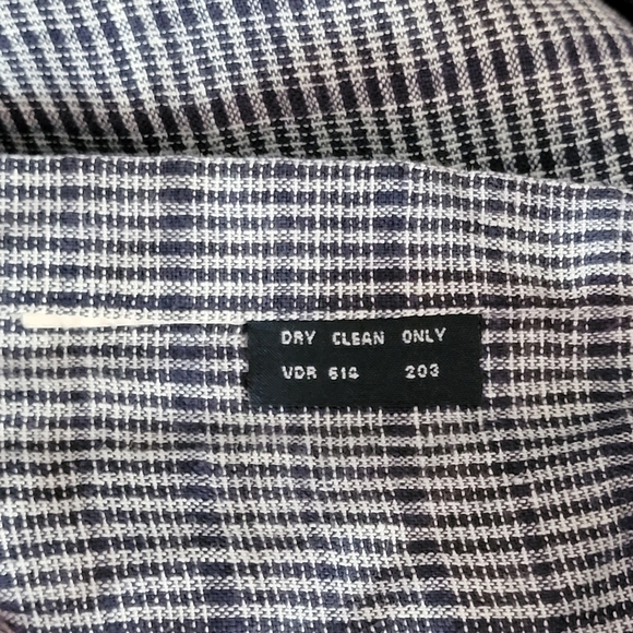 Nautica Shirt Mens XL Blue Striped 100% Linen Short Sleeve with Pocket - Picture 10 of 10